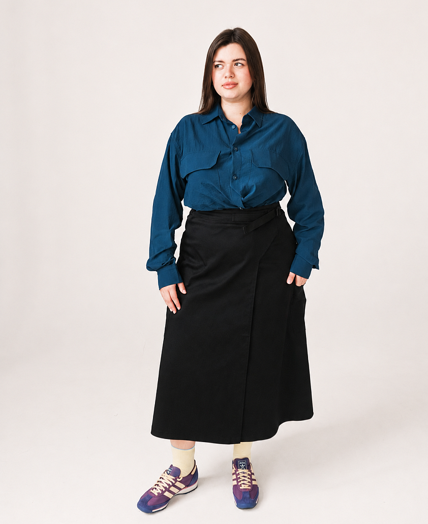 Спідниця на запах Blueprint in black