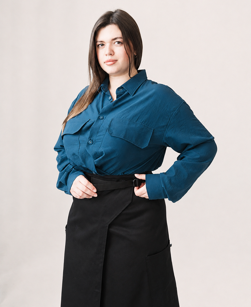 Спідниця на запах Blueprint in black
