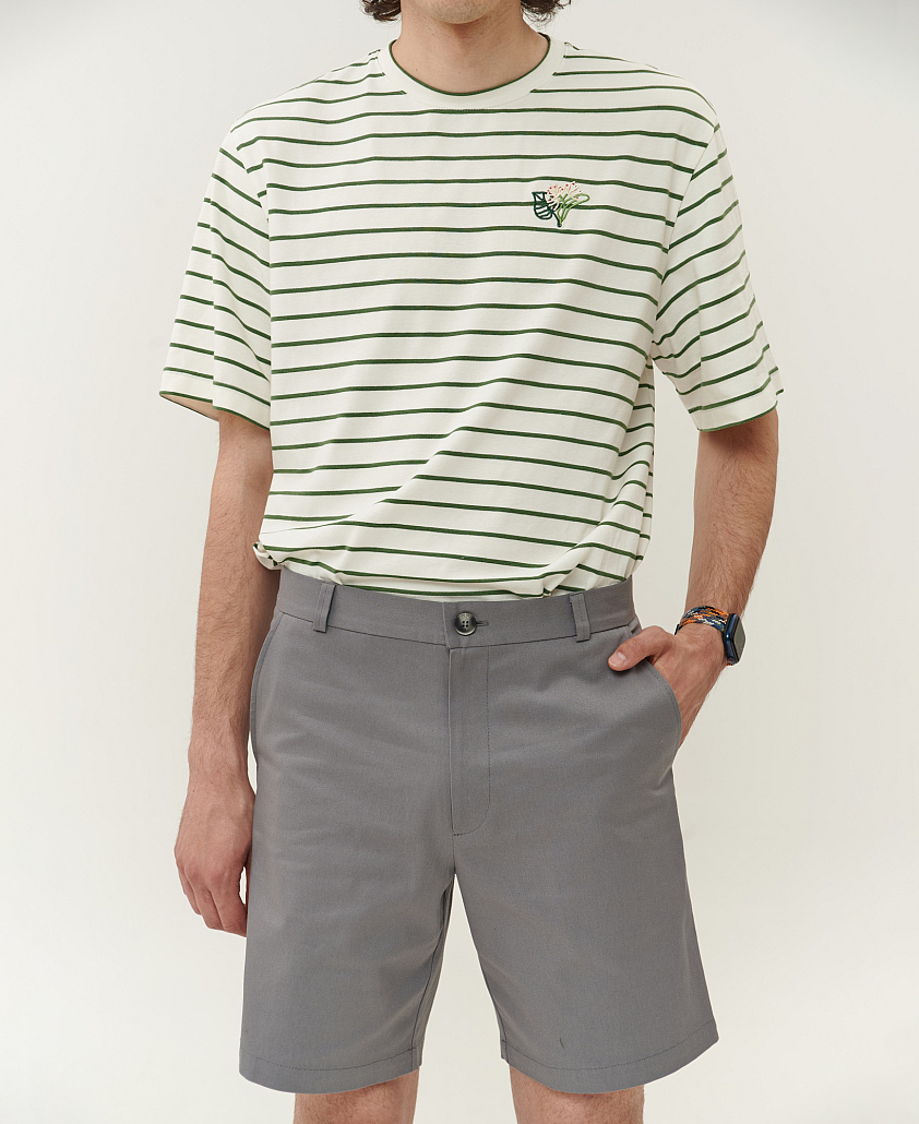 Чоловічі сірі chino шорти з котону 