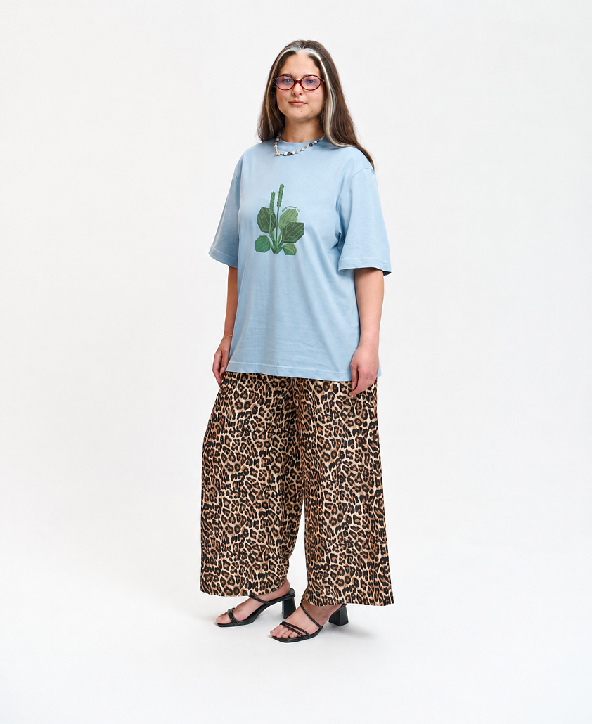 Футболка унісекс оверсайз молочна Подорожник