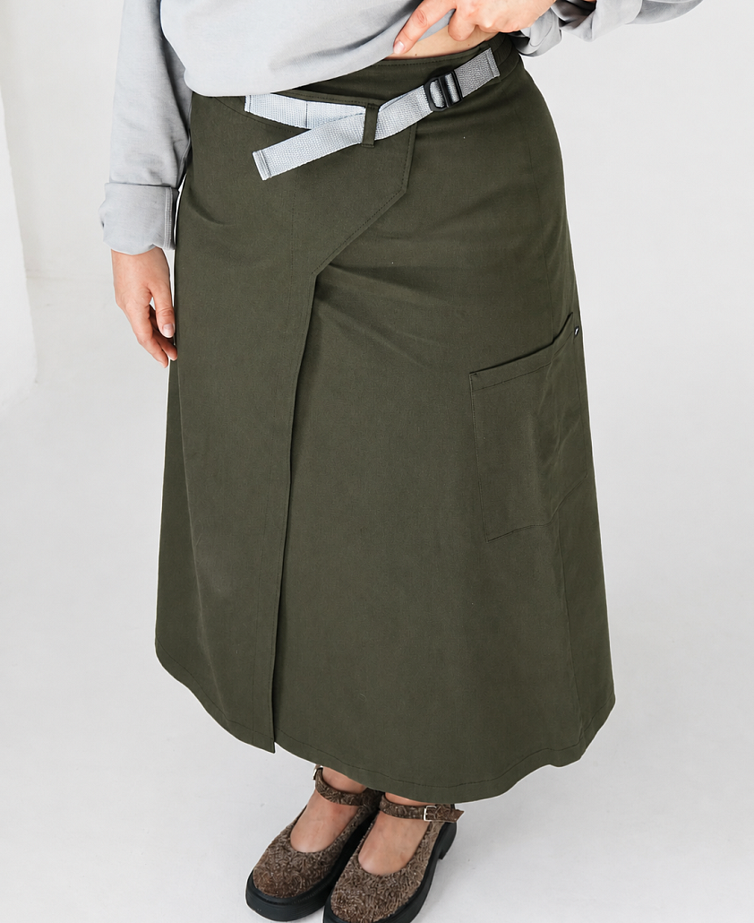 Спідниця на запах BLUEPRINT in khaki