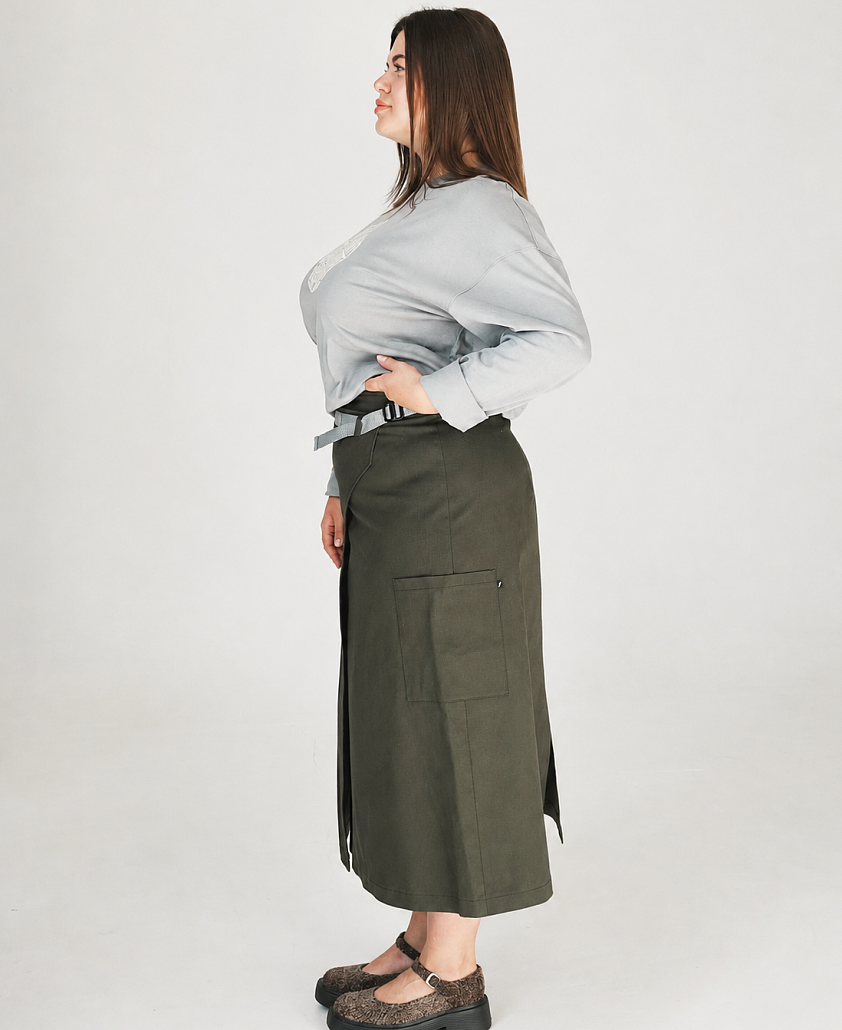 Спідниця на запах BLUEPRINT in khaki